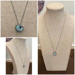 Blue Topaz Pendant Necklace